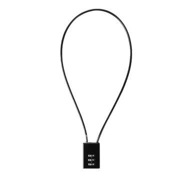 JUXIN 钢丝绳密码锁 锁体宽25.5mm 钢丝绳直径3mm 长度50cm ZLC505