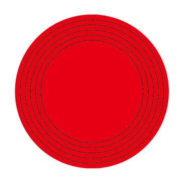 帛拉 仪表盘上下限标识 直径150mm（整圆）红色 BL00241