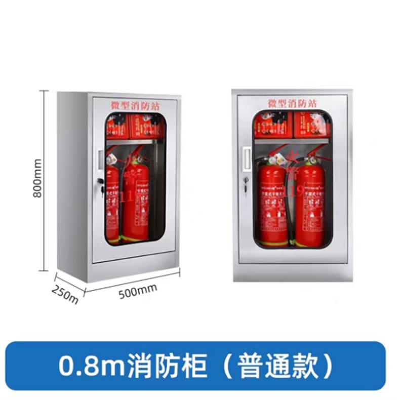 蓝消 304不锈钢防烟面具和灭火器组合柜 500*250*800*0.8mm