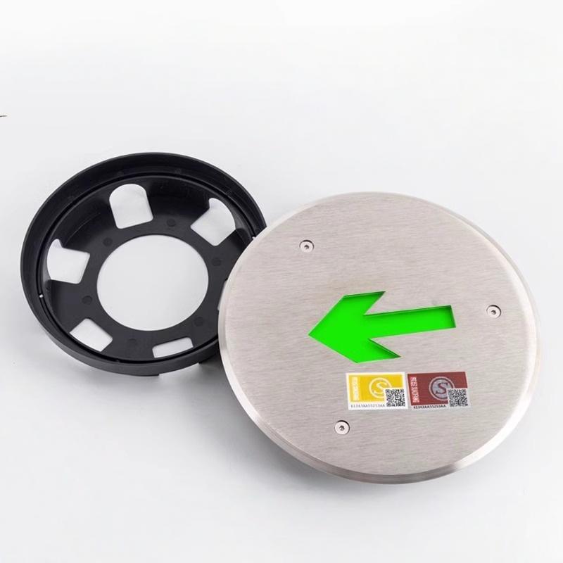 大疆 消防应急不锈钢地面疏散指示灯（配预埋盒）186mm，0.5w DJ-BLZD-1LRE0.5W-01N双向