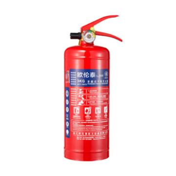 欧伦泰 2023新标手提式干粉灭火器3KG（老国标型号MFZ/ABC3停产，发新国标型号MF/ABCE3) MF/ABCE3