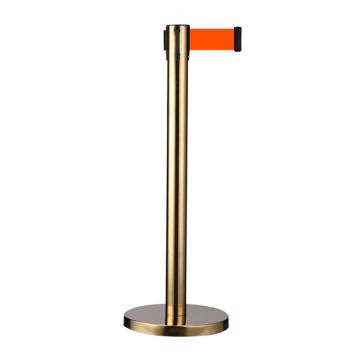 功成狮 伸缩隔离柱活动围栏(钛金，农行绿色5米线 ），规格900mm*350mm*76mm，6kg GSSC0071