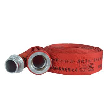 沱雨 红色消防水带含接口 红20-65-20聚氨酯含快速扣