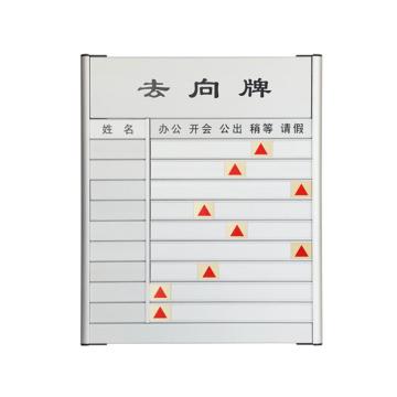 安赛瑞 去向牌，铝合金工作人员去向牌，通用办公室人员指示牌，9人 1H01044