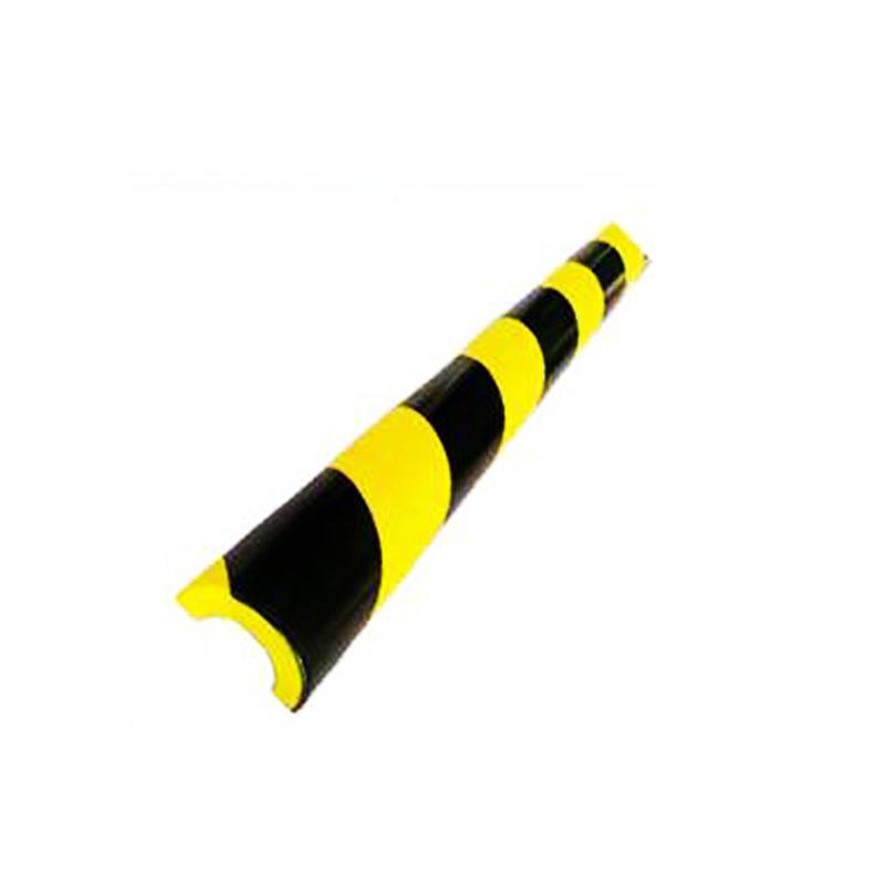月桐 小半圆防撞条警示条黄黑色 1000×50×25mm pu 自带背胶 YT-XCAFZTY3