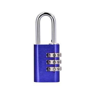 炬芯 铝合金3位密码锁蓝色 锁体宽21mm 锁钩直径3mm AL2133 蓝色