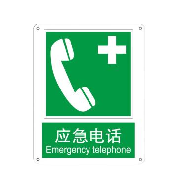 安赛瑞 自发光消防安全标识应急电话 250*315mm EA100687