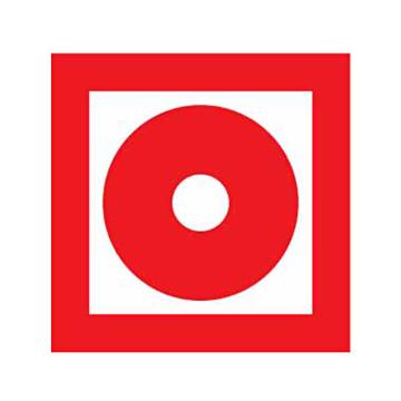 嘉辽 消防警示标签（消防手动启动器（仅图案））-自粘型乙烯，100×100mm EBS2400