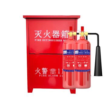 卡威 二氧化碳灭火器套装（含2具蓝消品牌灭火器），600*390*200mm，MT/BE2*2-碳钢0.6mm KVSN0143