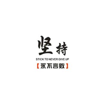安赛瑞 亚克力励志自粘墙贴，坚持，中号 500329