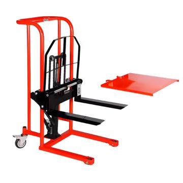 力拓中用 小堆高车升级款，载重(KG)：400KG，升高(M)：0.9，万向轮带盖板货叉长度645mm SWC4090B