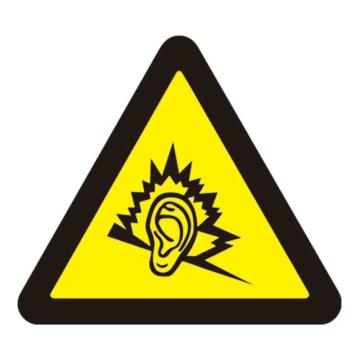 Raxwell GB安全警示标签-噪声有害，边长50mm，不干胶 RSSE0023