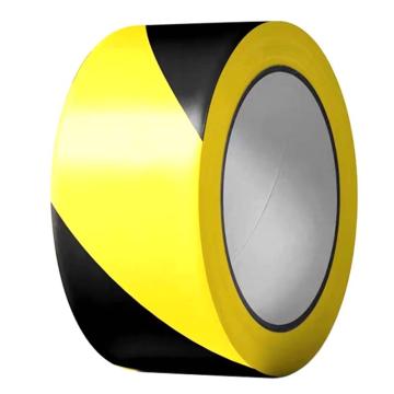 Raxwell 地面警示胶带，50mm×33m，PVC，黑/黄 RSST0137