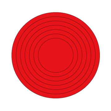卡威 压力表标识（圆），红色，高亮反光膜，直径100mm，10贴/包 KVSJ0263