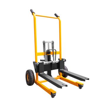 力拓中用 小堆高车折叠款，载重(KG)：200KG充气轮小轮万向货叉长度540mm HS200HX