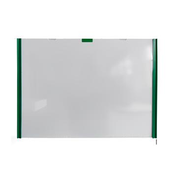 Raxwell 翻页式磁性文件袋，A4，外框325*230mm，横向，绿色 RSSJ0012
