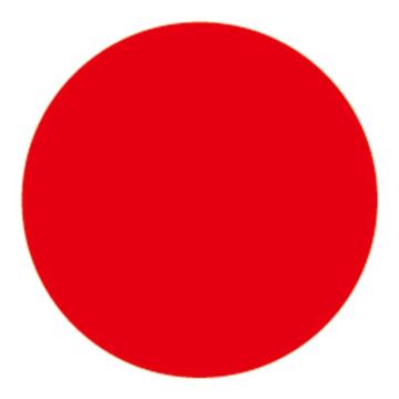 Raxwell 桌面5S定位贴-圆型，直径75mm，红色，0.45mm RSSF0030