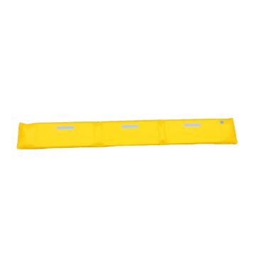 嘉辽 三角形可折叠可反复使用防汛沙袋车库挡水板防洪袋加厚PVC 3m*30cm黄色 EBSYJ-LT01Y