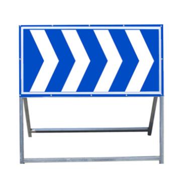 卡威 道路施工警示牌蓝白色向右导向牌 警示牌尺寸100×40cm 高1m KVSD0866