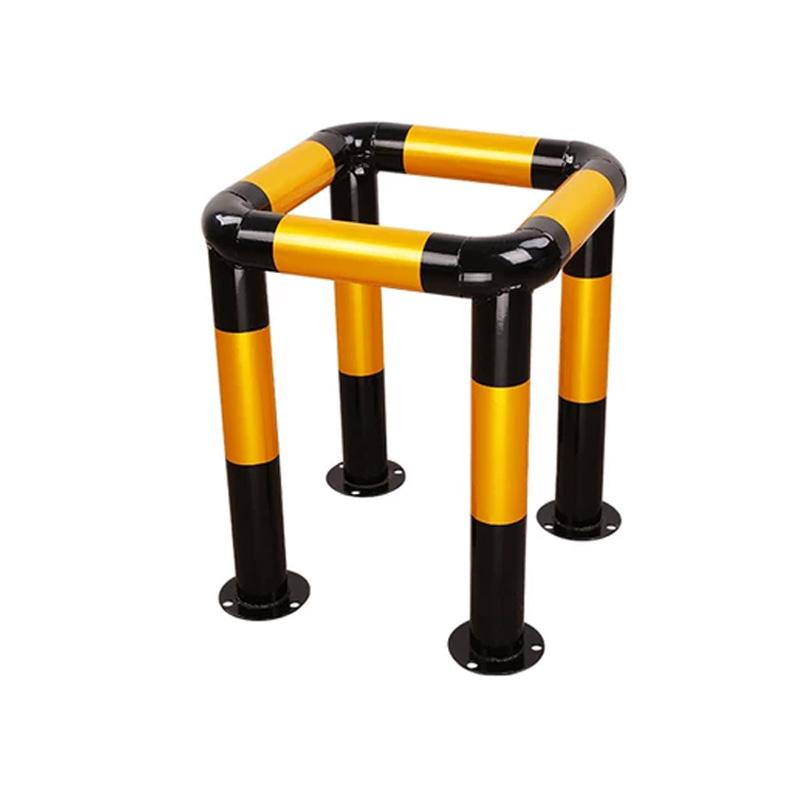 月桐 口字型单层防撞护栏500×500×600mm 黑黄色 壁厚1.5mm 管径76mm YT-XDCQ65