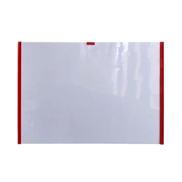 Raxwell 翻页式磁性文件袋，A4，外框325*230mm，横向，红色 RSSJ0013
