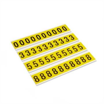 卡威 数字标识黄底黑字，自粘性乙烯材料，0-9/组，150*120mm KVSI0463