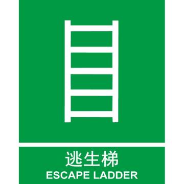 卡威 逃生梯250×315mm，3M不干胶标识贴 KVSI0777