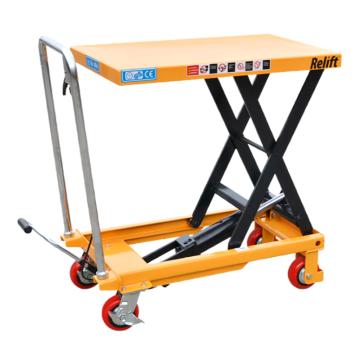 锐励 单剪手动液压平台车载重500kg，提升高度900mm.台面尺寸mm:815*500 PT500