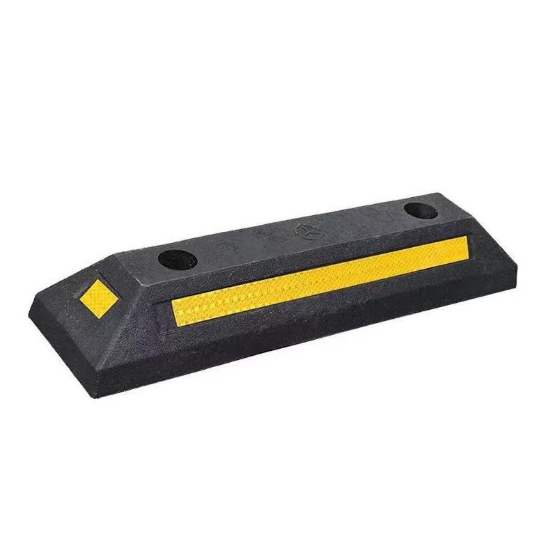 月桐 橡塑定位挡车器黑黄色 550×150×95mm 两个安装孔 加厚底座 欧型加横杠款 送安装螺丝 YT-XCCDWQ1
