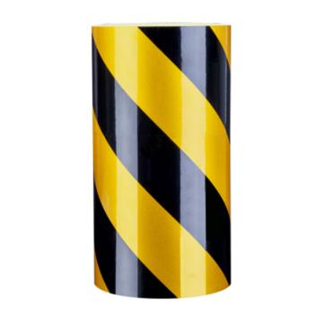帛拉 黄黑反光警示胶带 80cm*45m/卷