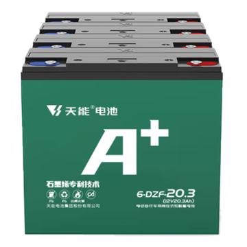 天能 电动车电瓶车铅酸电池两轮车电池6-DZF-20（不含安装）升级为6-DZF-20.3 A+系列48v20.3ah（4只/箱）(原L3系列)