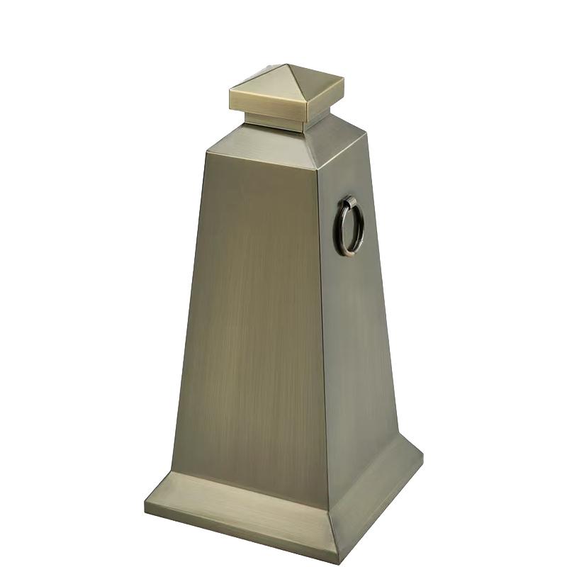 月桐 不锈钢方正路锥青古铜色 320×320×670mm 重约3.5kg YT-XCCAZX3