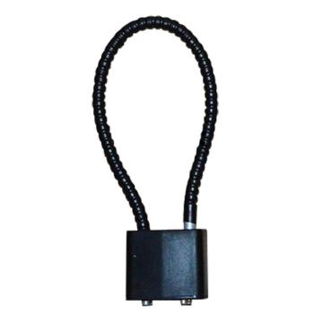 炬芯 钢缆绳挂锁，型号：QCL205 锁体宽33mm 钢缆绳长度20cm 黑色不通开 QCL205