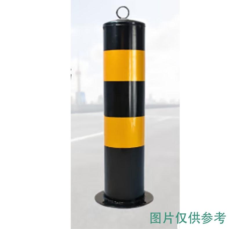 鸣固 黄黑警示柱，固定款 1.2米高，直径114mm，1.2mm壁厚，(黄黑)