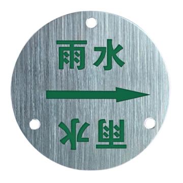 安赛瑞 不锈钢管道挂牌 不锈钢拉丝面 8公分 孔径5mm，厚度0.7mm 1H03350
