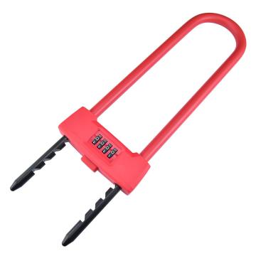 安赛瑞 U型锁玻璃门锁 红色 76×332mm 430831