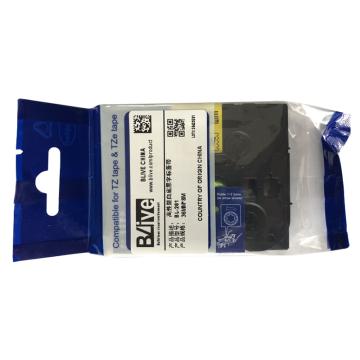 Blive 标签机色带，PET，36mm×8m，白底黑字 BL-261