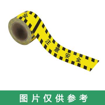 Blive “注意安全”警示地贴胶带，50mm×22m，黄色 BL-PRE-50-YL