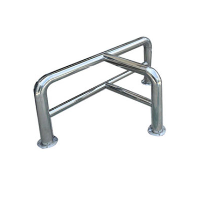 月桐 T型不锈钢挡车器防撞护栏1000×500×500mm 厚度1.1mm 外管径76mm 内径51mm 含螺丝配件 YT-XDCQ92