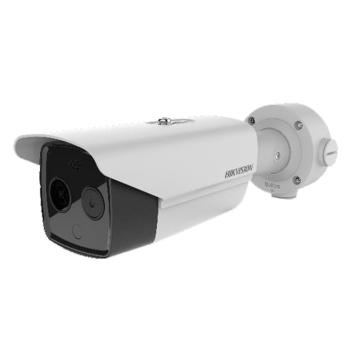 Hikvision 400万星光级智能人体测温双光筒机支持POE 最远红外30米 DS-2TD2617B-3PA(B)