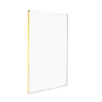 鸣固 磁吸海报框圆角展示框架 金边银面pvc款 A4（23*32cm）