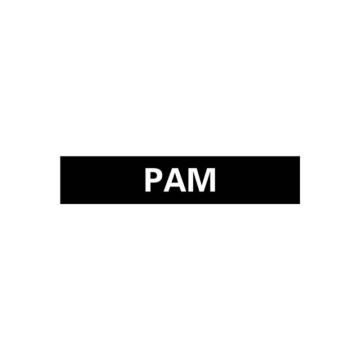 安赛瑞 管道标识-PAM，自粘性乙烯表面覆膜，黑底白字，25×125mm 15059