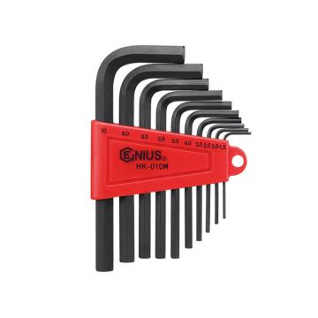 genius/天赋 公制内六角扳手套装，10件套 HK-010M