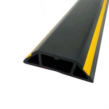 卡威 PVC软橡胶阻燃绝缘线槽，50×14mm(内经20×10mm)，黑色黄边，20m/卷 KVSI1020