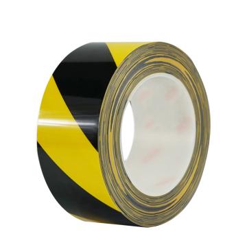 安赛瑞 耐磨型划线胶带，高性能自粘性PP表面覆超强保护膜，50mm×22m，黄/黑 15650