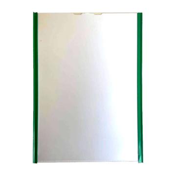 帛拉 翻页式磁性文件袋，A4，外框319×230mm，纵向，绿色 71101G