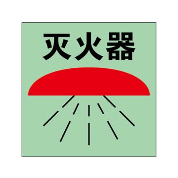 安赛瑞 船用IMO安全标识-灭火器，自发光不干胶，150×150mm 21029
