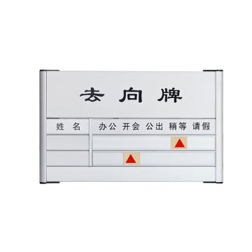 安赛瑞 去向牌，铝合金工作人员去向牌，通用办公室人员指示牌，2人 1H01037