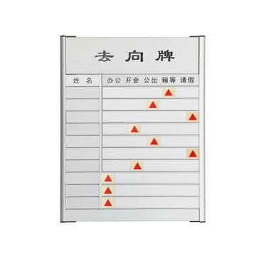 安赛瑞 去向牌，铝合金工作人员去向牌，通用办公室人员指示牌，10人 1H01045