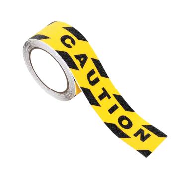 嘉辽 PVC磨砂胶带，4.8cm*5m，黄黑Caution EBS356401